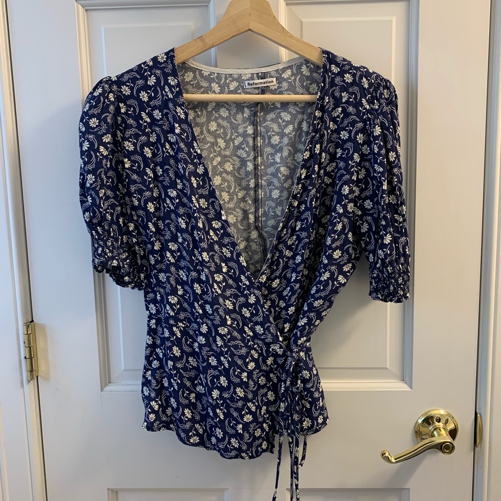 Reformation Poire Top